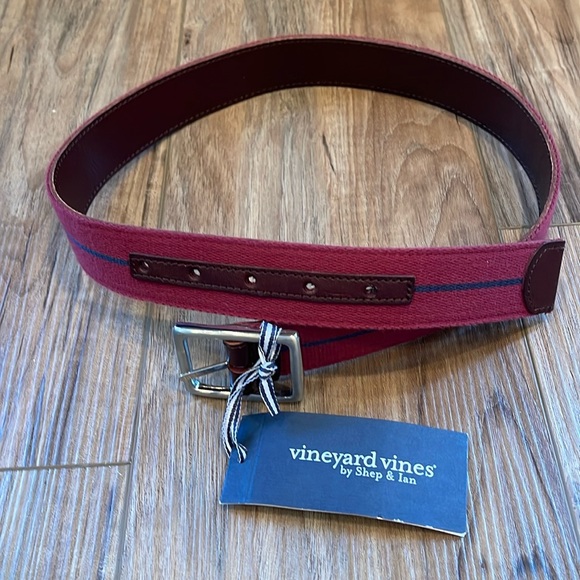 Men’s size 30 Vineyard Vines leather and webbing reversible belt - Picture 1 of 4